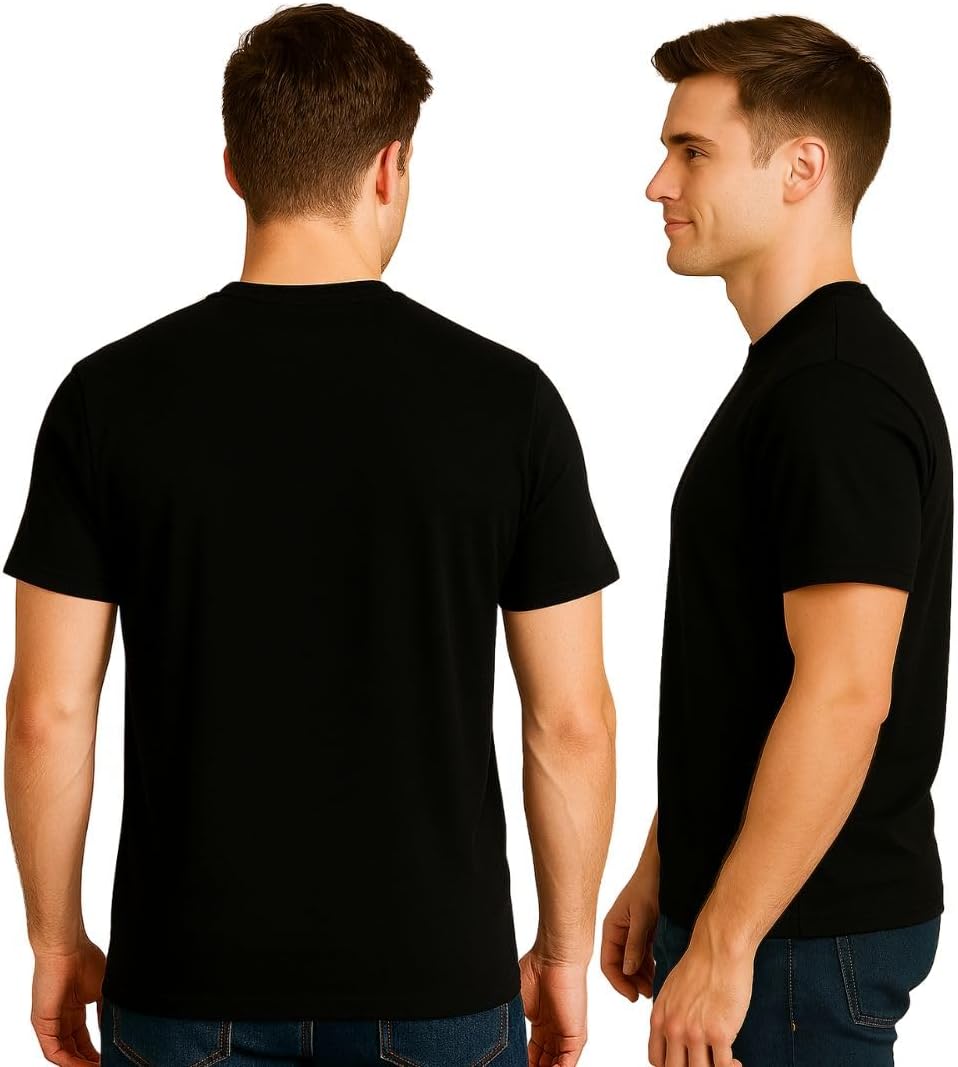 GUAAFA Men's T-Shirt Crew Neck Tee Short Sleeve | Regular Fit Lightweight Soft 100% Cotton Tshirt Summer Tshirts for Man - Image 2