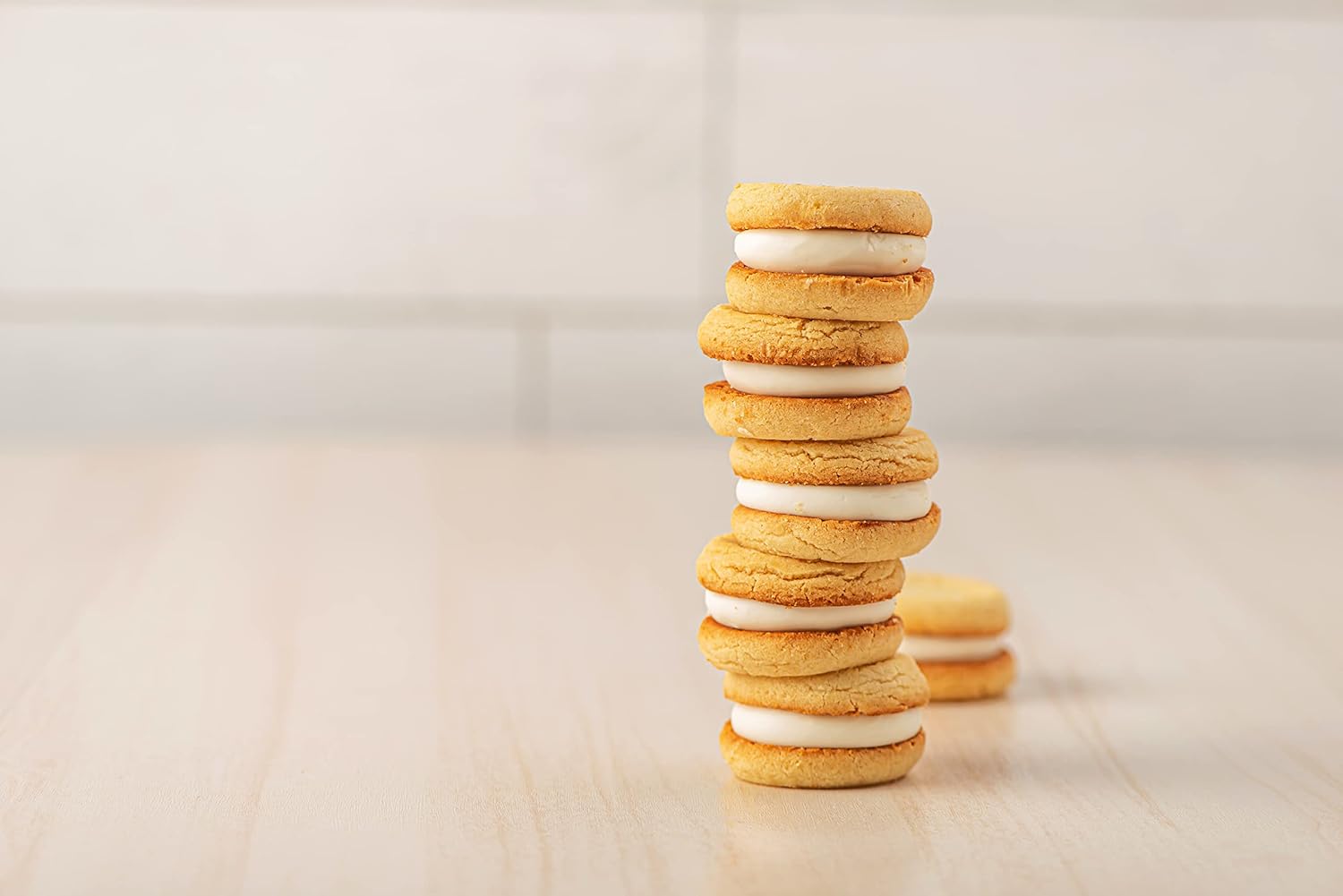 Our Specialty Crème Brulee Sweet Middles Sandwich Cookies - Made in a Peanut and Nut Free Facility, Pack of 12 Sandwich Cookies