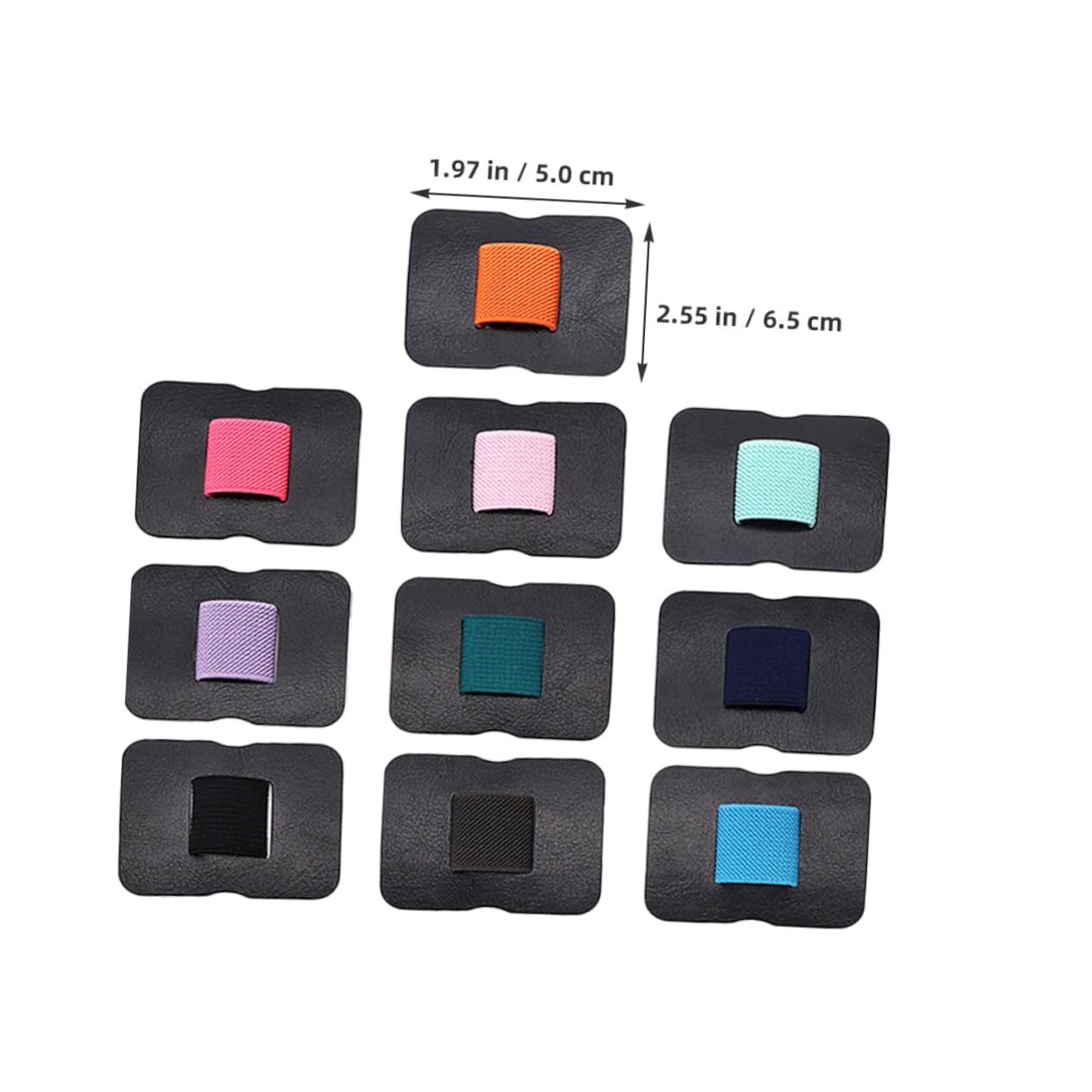 Tofficu 50stücke Teiliges Pu Pen Holder Für Notizbücher Selbstklebend Verschiedenen Farben Praktischer Stifthalter Für Schule Büro Und Reisen Für Jederzeit Einen Stift Benötigen