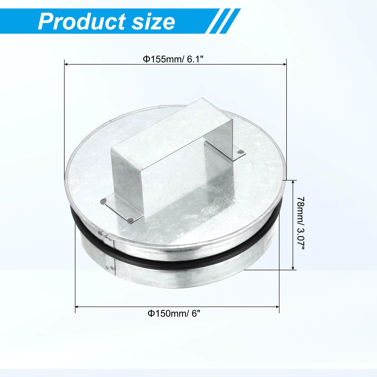 PATIKIL 6 Inch Metal Tee Cap - Image 2