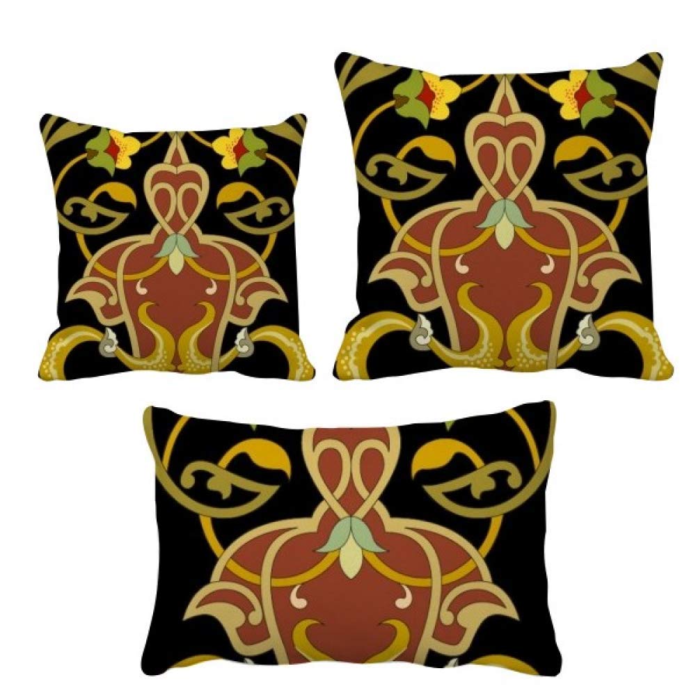 Coussin avec Housse Barock DIYthinker Flower Leaf Parallèle Déco Salon Canapé Lit
