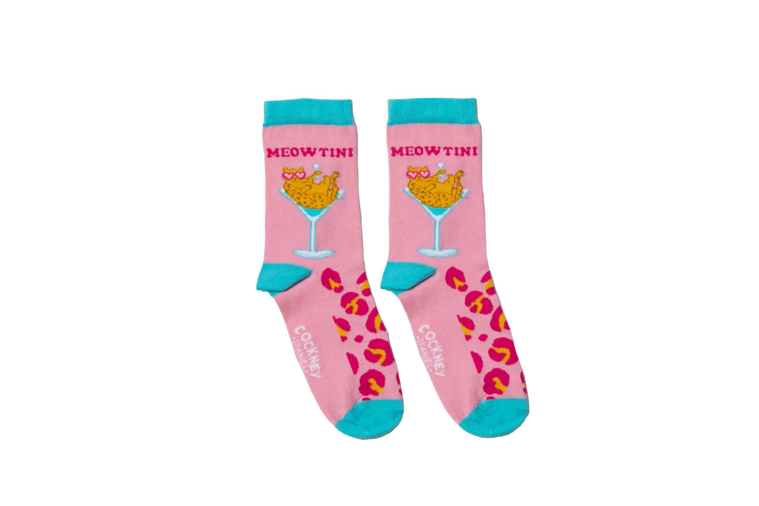 Cockney Spaniel Socks Novelty Crew Womens Ladies Funny Women UK 4-8 Meowtini