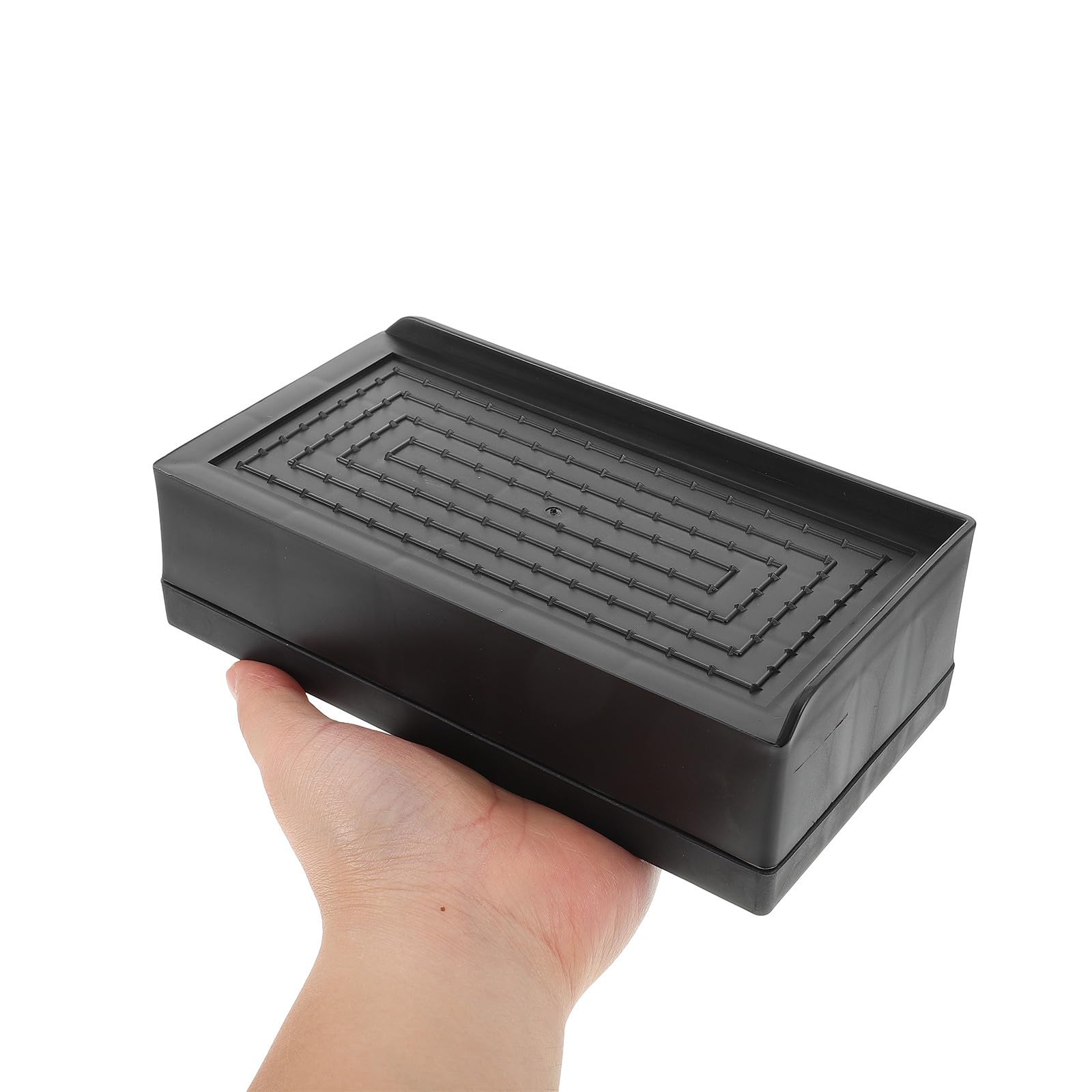 Elevadores de Cama Ajustables de Plástico y TPU Negro para Muebles Instalación Fácil y Uso Versátil, Paquete de 4 Piezas para Camas y Mesas en Apartamentos Pequeños