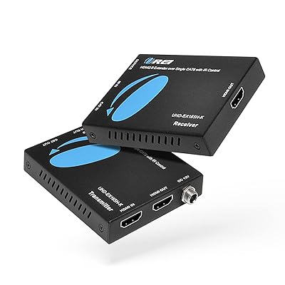 OREI HDMI Extender UltraHD Over Single Cat6/Cat7 Cable 4K @ 60Hz with HDR & IR Control - Up to 165 ft EDID Management