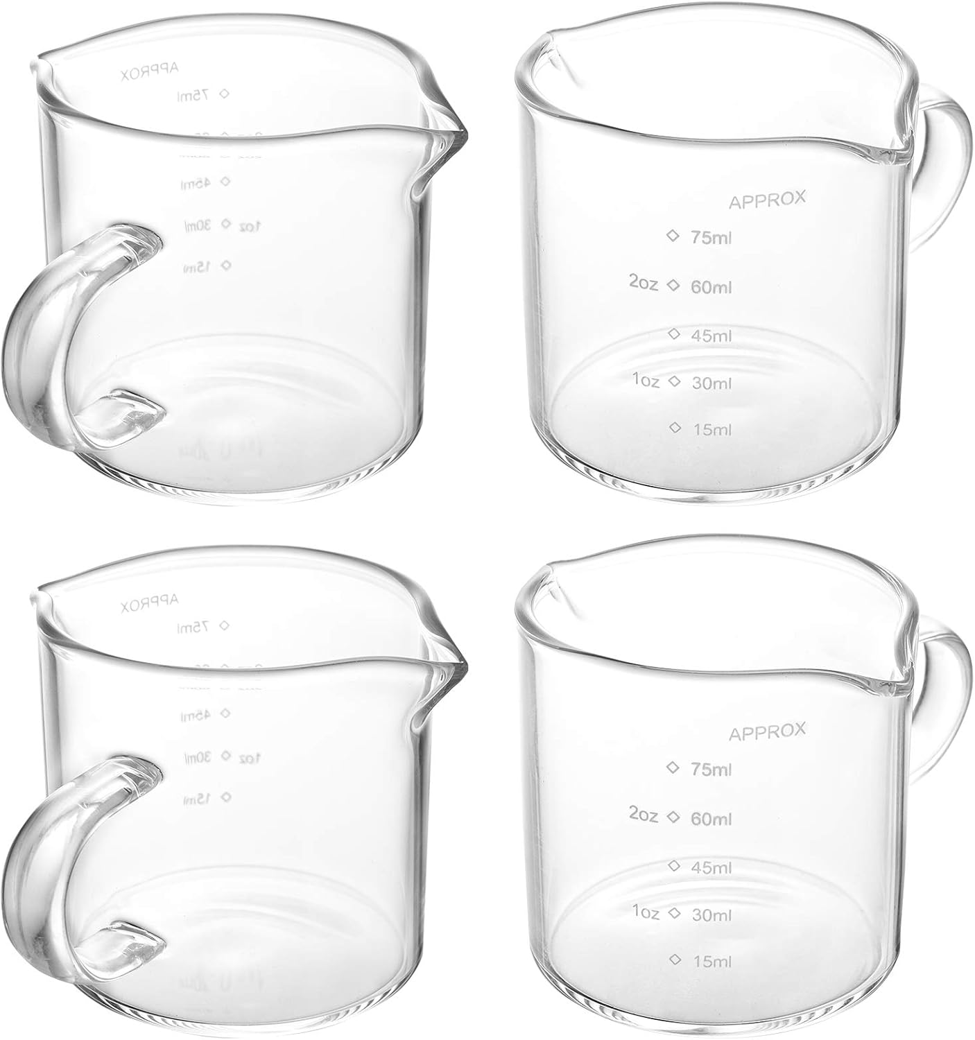 Yarlung 4 Pack Glass Measuring Cups with Double Spouts