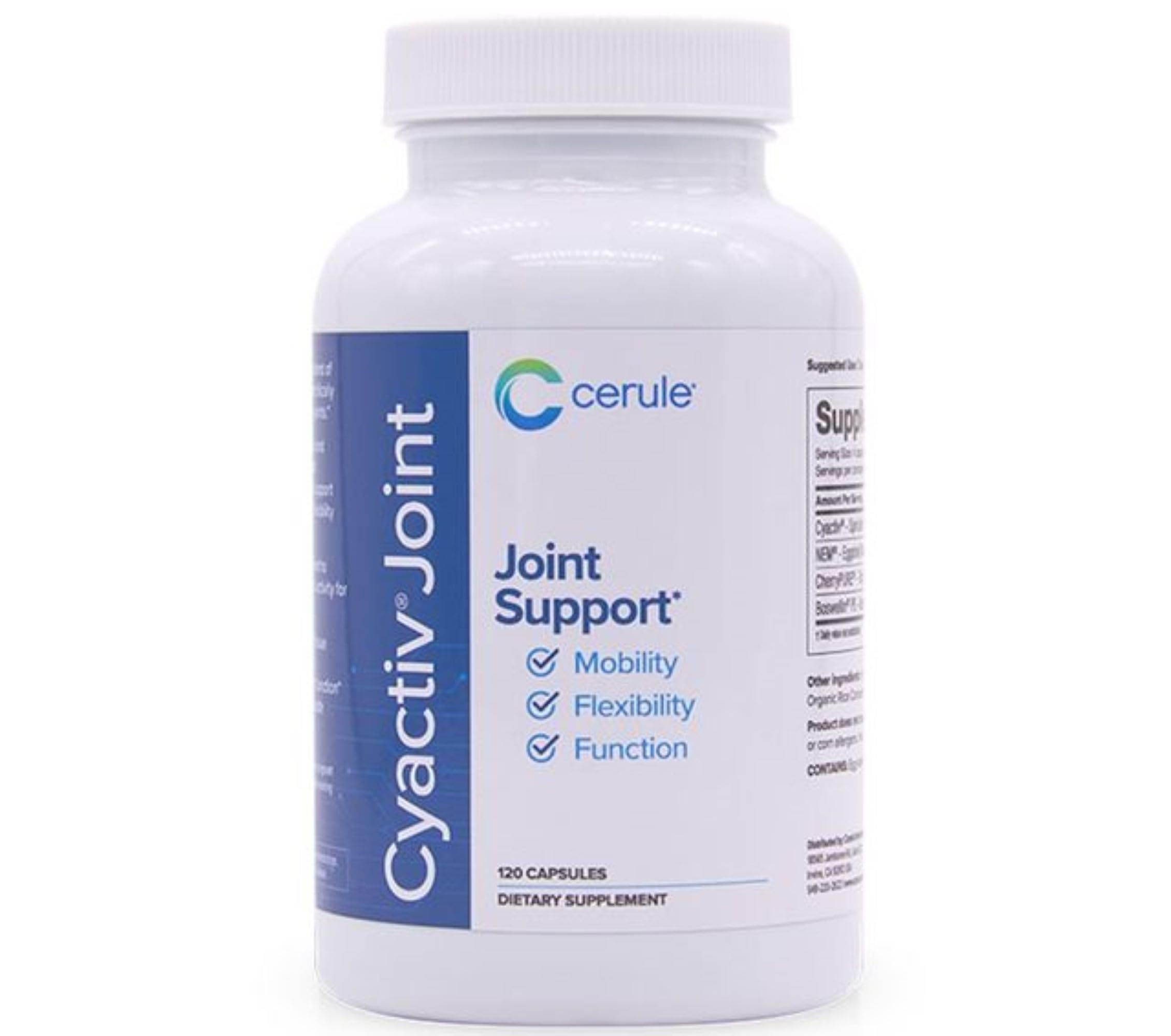 Cerule Cyactiv Spirulina Support Supplements for reducing Joint and Muscle Discomfort, Improving Energy, Mobility and Overall Health - 60 Vegetarian Capsules