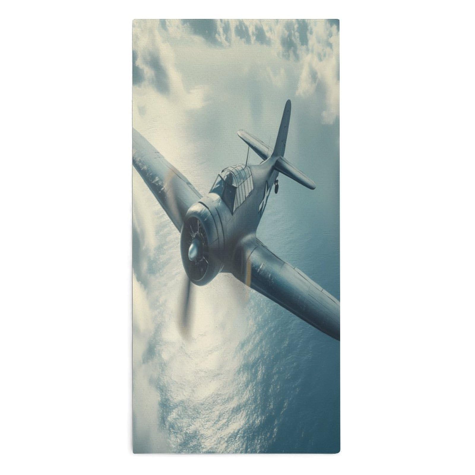 TXFBTRFSA Airplane Aircraft Flying Print Hand Towels for Adult Face Towel Bath Beach Swim Accessories