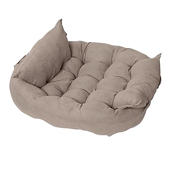 GG Enterprise Soft Sofa Pet Cat Dog Bed Comfortable Warm Pet Bed Sleeping Bed Cushion Bed Khaki Brown M