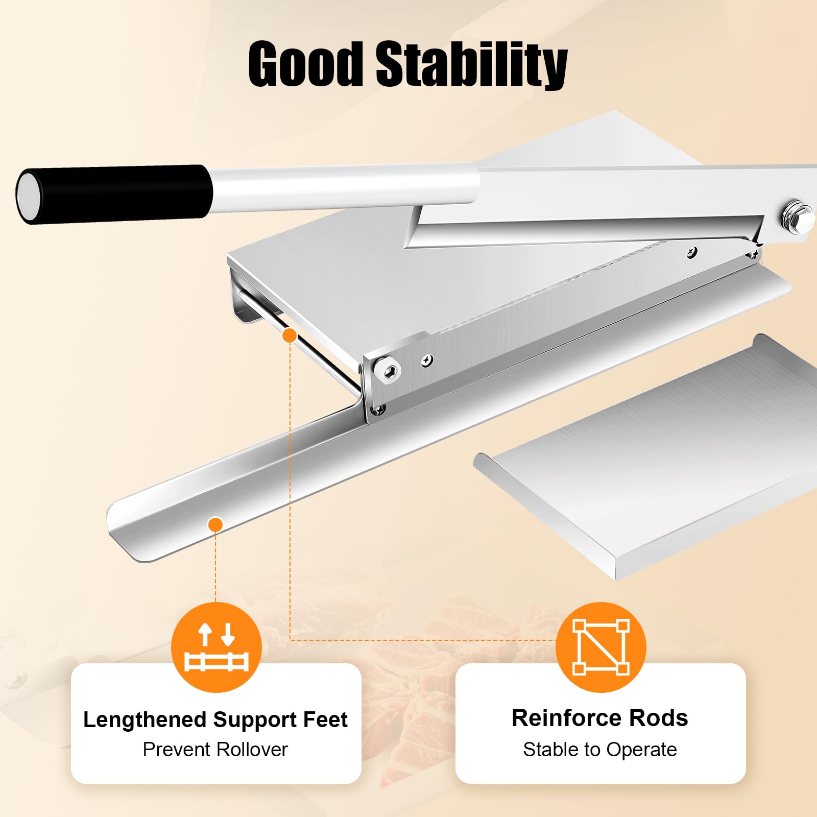 Manual Meat Bon Cutter, Rib Meat Chopper Slicing Machine, Cutting Machine for Fish Chicken Beef Frozen Meat Vegetables Deli Food for Home and Commercial Cooking Use