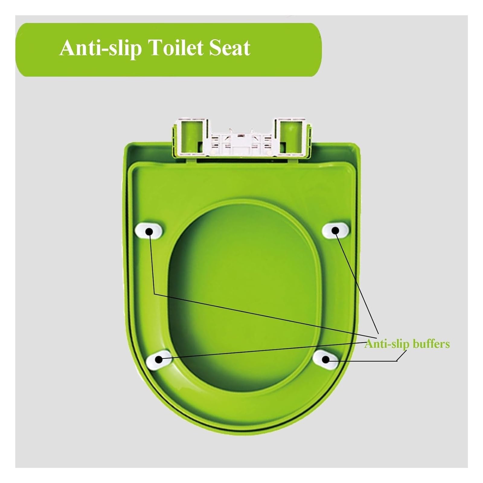 Asiento de inodoro de cierre suave con bisagras ajustables de liberación rápida, diseño de fijación superior, tapa de inodoro azul colorida para una experiencia cómoda, duradero y elegante