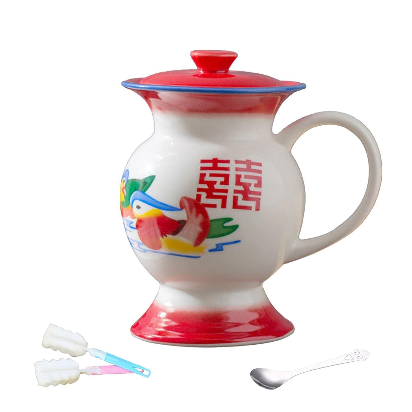 Generico Tazza Ceramica Alta con Manico Grande Capacità 400ml per Caffè Tè Latte e Bevande Calde Design Moderno e Funzionale per Colazione e Regali