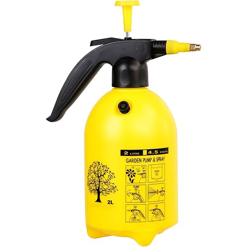 Garden Pump Sprayer Portable,Hand-held Lawn Pressure Pump Sprayer Bottle with Adjustable Nozzle for Spraying Weeds/Watering/Home Cleaning/Car Washing 0.5 Gallon