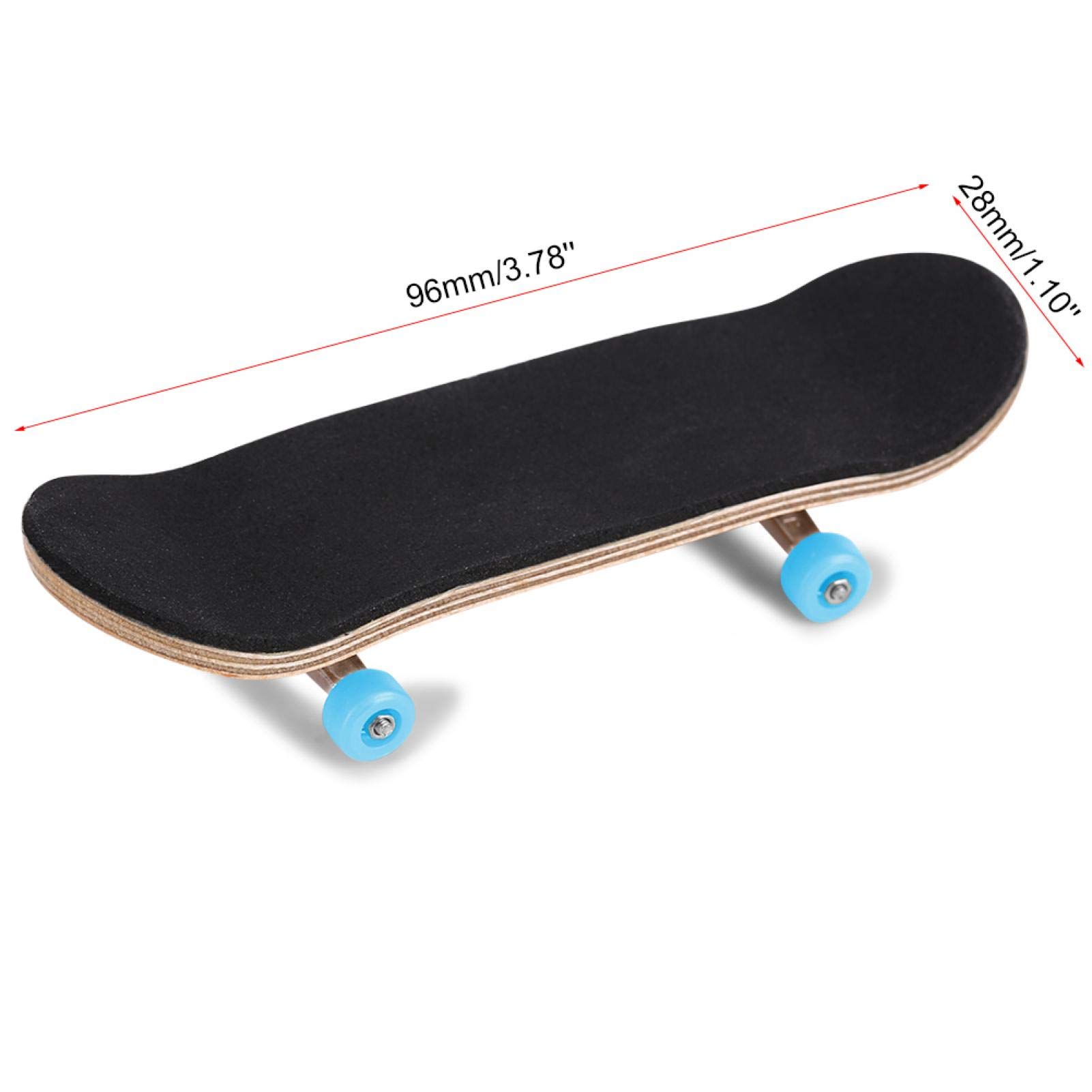 Combort 1Pc Finger Skateboards Fingerboards Sets, Maple Wooden+Alloy Fingerboard Finger Skateboards with Box Reduce Pressure Kids Gifts(Dark Blue)