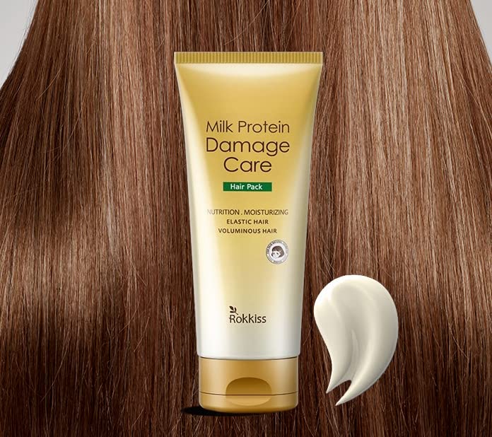 Miniatura 4 de Mascarilla de tratamiento capilar de proteína de leche (8.5 fl oz), paquete de cuidado de daños para el cabello, rico en nutrientes, tratamiento