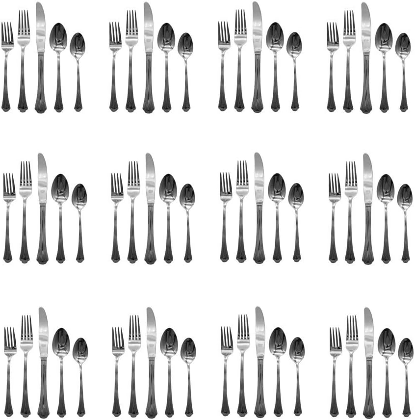 Gorham Nouveau 18/8 Stainless Steel 60pc. Flatware Set (Service for Twelve)