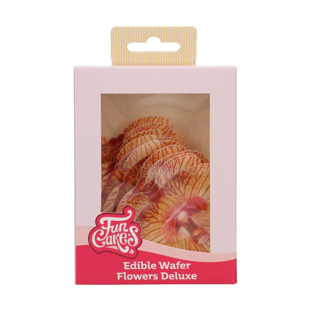 FunCakes Orchidee Goldbraun Mittel, Essbare Blumen für Torte, Kuchen und Cupcakes Dekoration, Edible Wafer Flowers Deluxe - pk/10