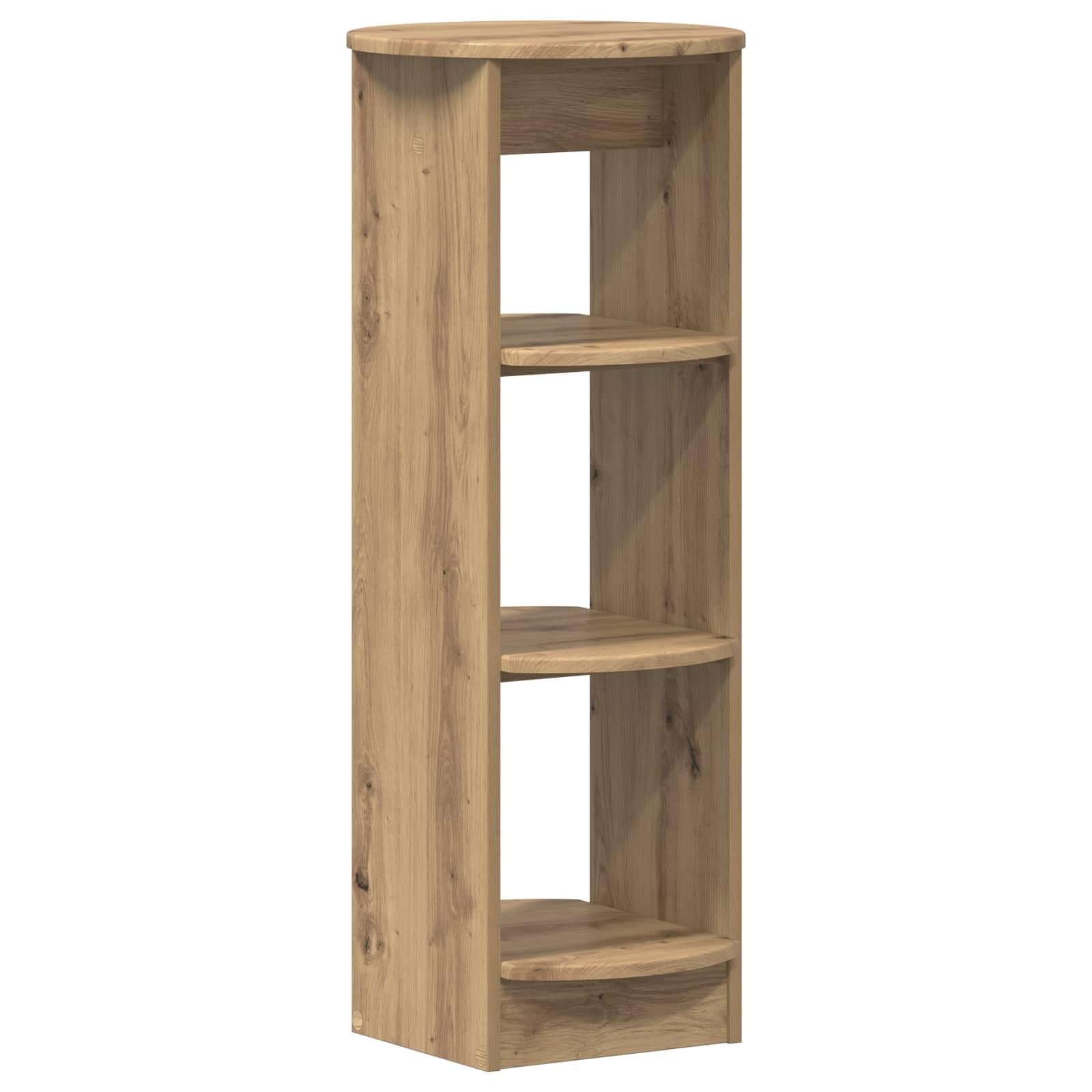 Armario lateral de roble Artisan, 40 x 40 x 100 cm, moderno mueble de baño de madera | Armario auxiliar delgado con 3 estantes para salón, pasillo, comedor