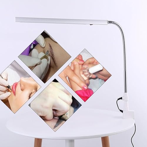 Miniatura 4 de Sonew Lámpara de escritorio LED de 18 W, 3 tipos de lámpara de escritorio ultra delgada para el cuidado de los ojos, rotación de 360 grados, brazo