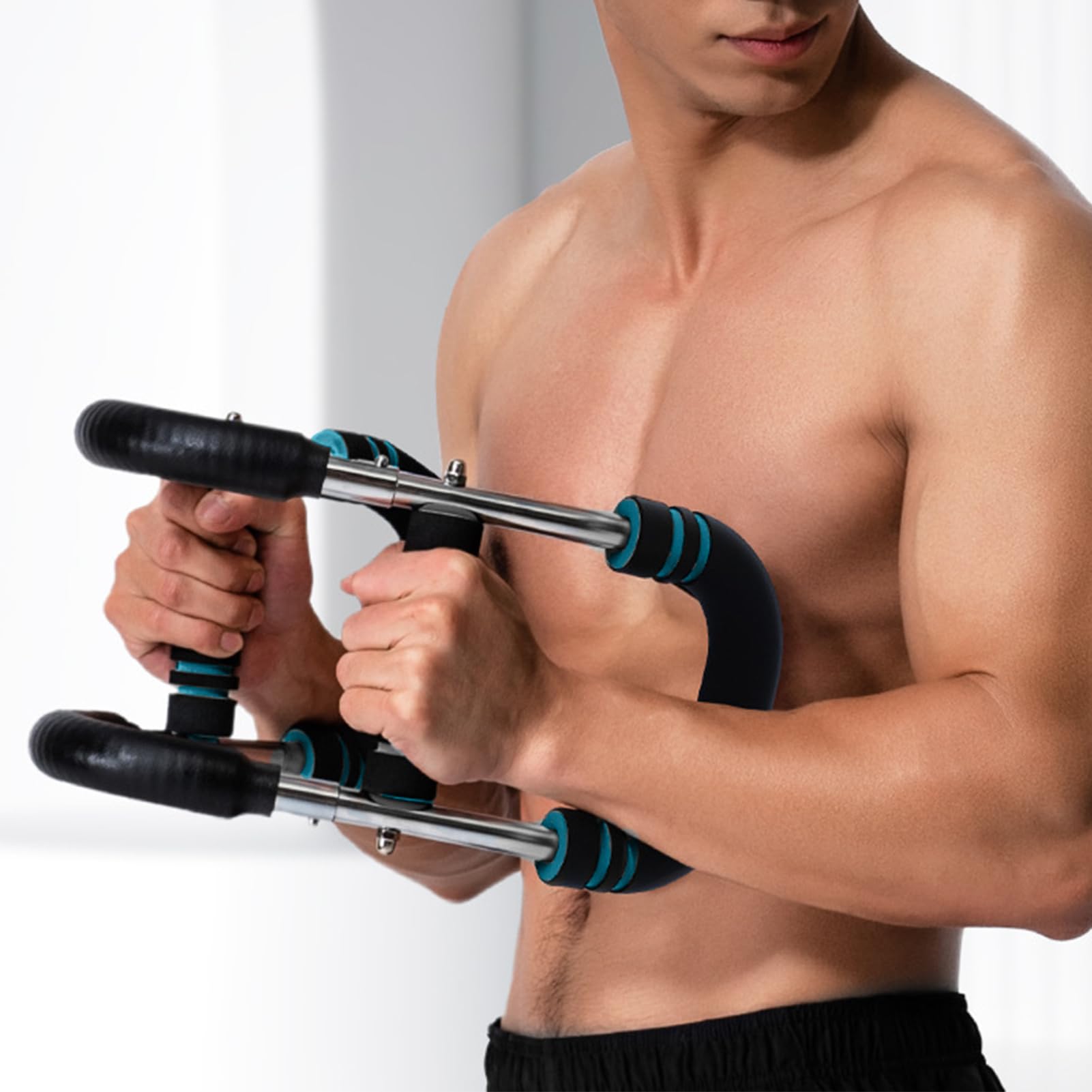 Twister Arm Exerciser z piankowym uchwytem regulowany sprężynowy drążek treningowy przedramię triceps wzmacniacz mięśni ekspander klatki piersiowej przenośny domowy sprzęt fitness