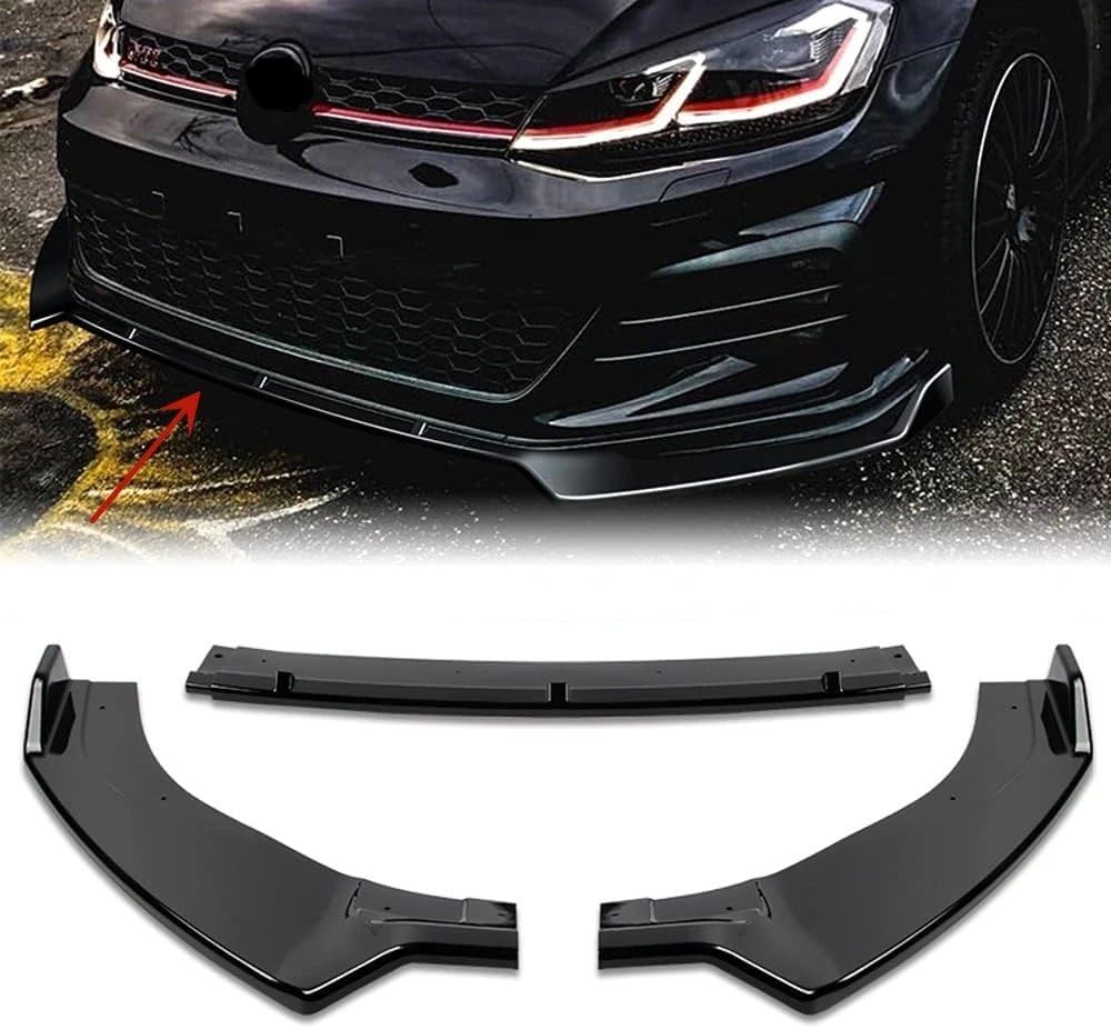 Falda Lateral De Coche para VW para Golf 7 75 MK7 MK7.5 para GTI para GTD R Todos Los Molos 2012-2020 Divisor Parachoques lantero Difusor Labio Kit
