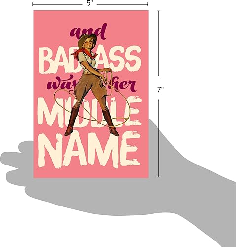 Miniatura 6 de NobleWorks - 1 tarjeta divertida para todas las ocasiones para mujer - Tarjeta de notas de humor en blanco con sobre - Nombre medio C6673OCB