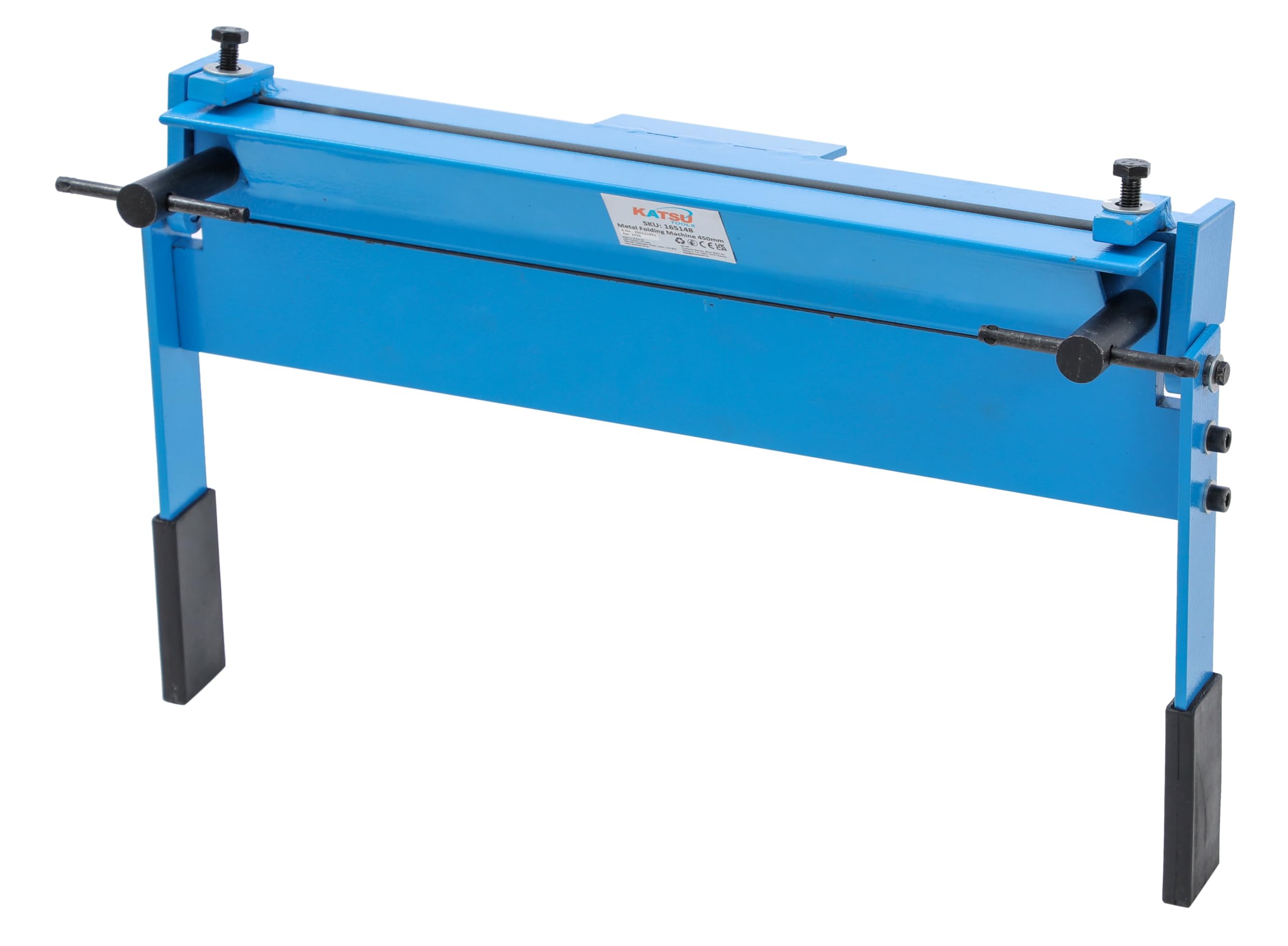 KATSU Manual Sheet Metal Bending Folding Machine Bender 450mm Metalworking Workshop Hand Brake Folder, Suitable for 1.2mm Thickness Steel Sheet, 0-90° Bending Angle
