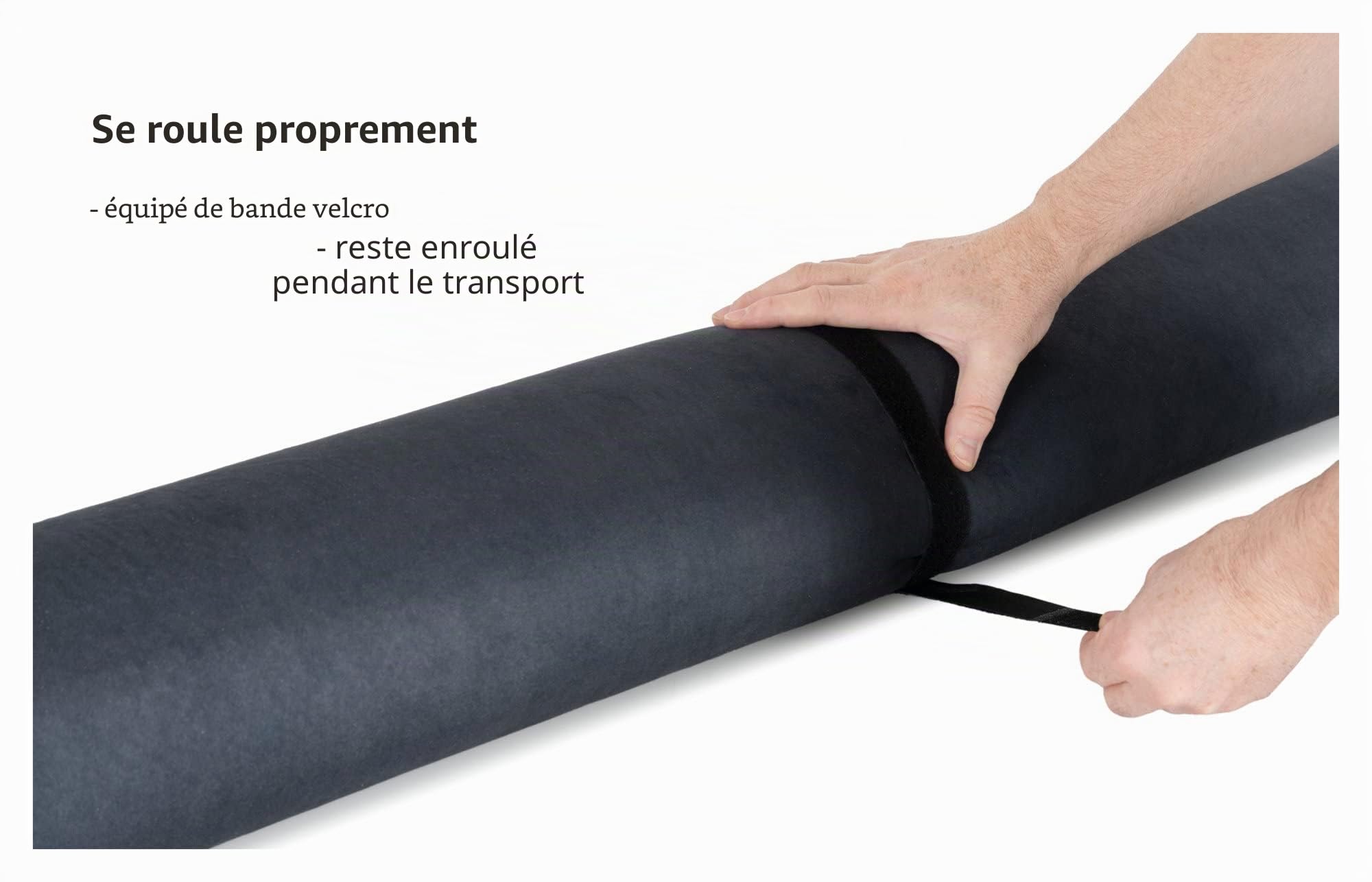 Stagecaptain DTB-1620 BK Tapis de Batterie Noir - Tapis de Batterie Moyen - 160 x 200 cm - Surface Tissée Serrée - Dessous Antidérapant - avec Bande Auto-Agrippante - Housse de Transport - Noir