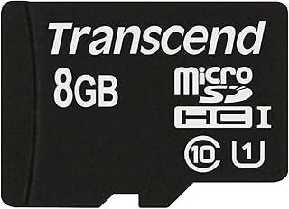 Transcend 8GB MicroSDHC Class10 UHS-1 Memory Card with Adapter 45 MB/s (TS8GUSDU1)
