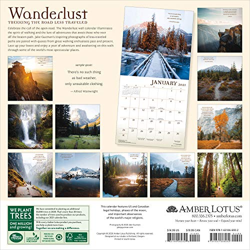 Wanderlust 2021 Wall Calendar: Trekking the Road Less Traveled - Featuring Adventure Photography by Jake Guzman - Thumbnail 2