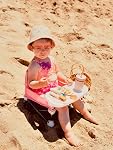 PandaEar Portable Baby Seat Travel Chair for Girls| Compact Fold with Straps for Indoor/Outdoor Use| Great for Camping, Beach, Lawn |Toddlers, Kids (Pink)