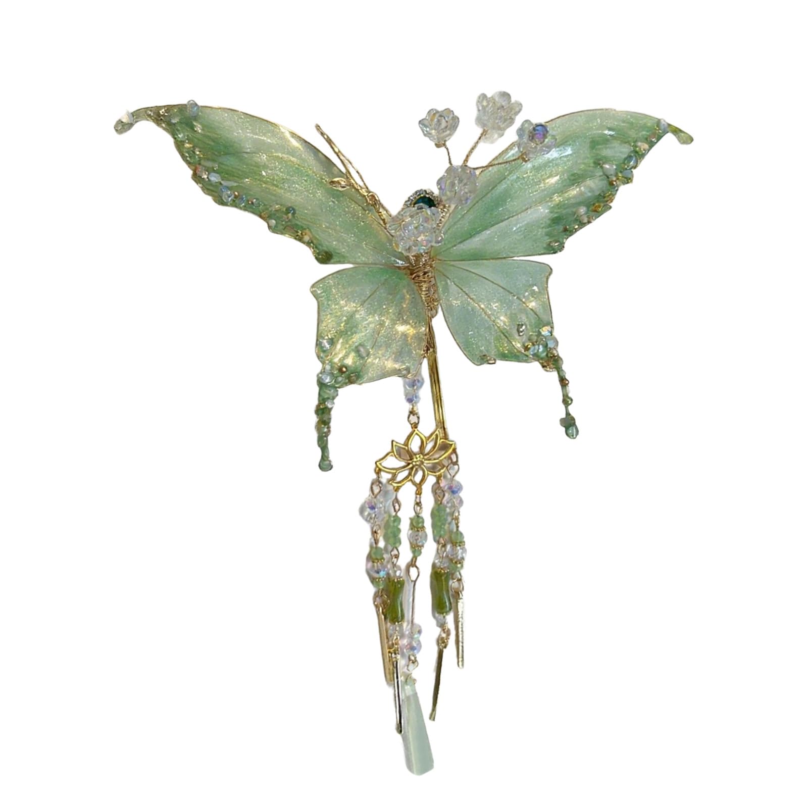 MICFENY Ancient Butterfly Hair Clip Dangling Hair Pin For Women with Delicate Tassels Traditional Costume Hair Accessories