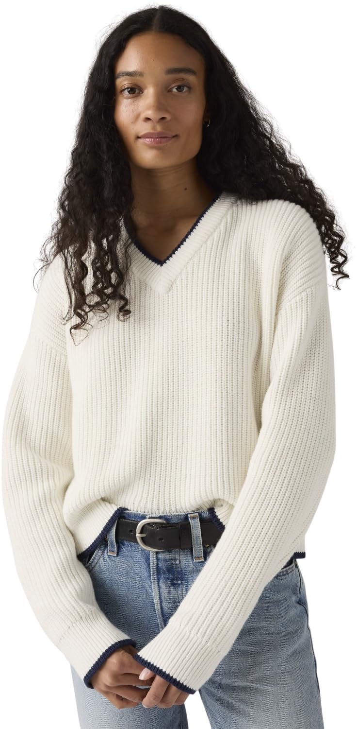 Levi's Damen Pullover Reese mit V-Ausschnitt, Relaxed Fit
