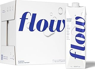 Flow Alkaline Spring Water, 100% Naturally Alkaline,1L (Pack of 6)