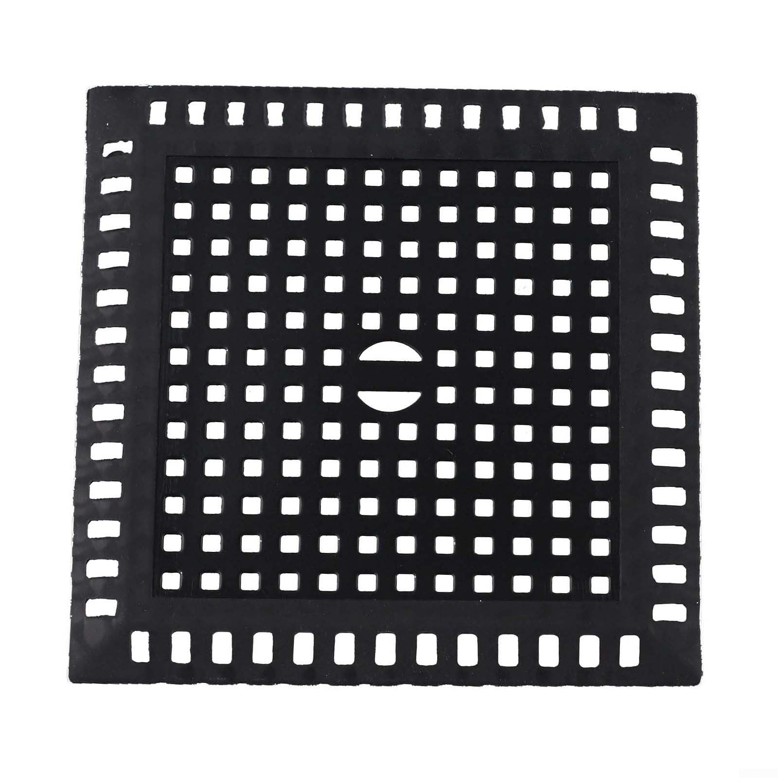 Feegow Stainless Steel Floor Drain Cover (12 x 12 cm) – Rust-Resistant 304 Grade Bathroom Waste Drain with Built-in Hair Trap and Clog-Prevention Filter for Showers &(Black square)
