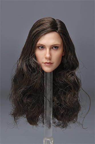 Miniatura 7 de Escultura de cabeza femenina a escala 16, cabeza de cabello de belleza europea tallada para mujer de 12 pulgadas, PH TBL JO figura de acción