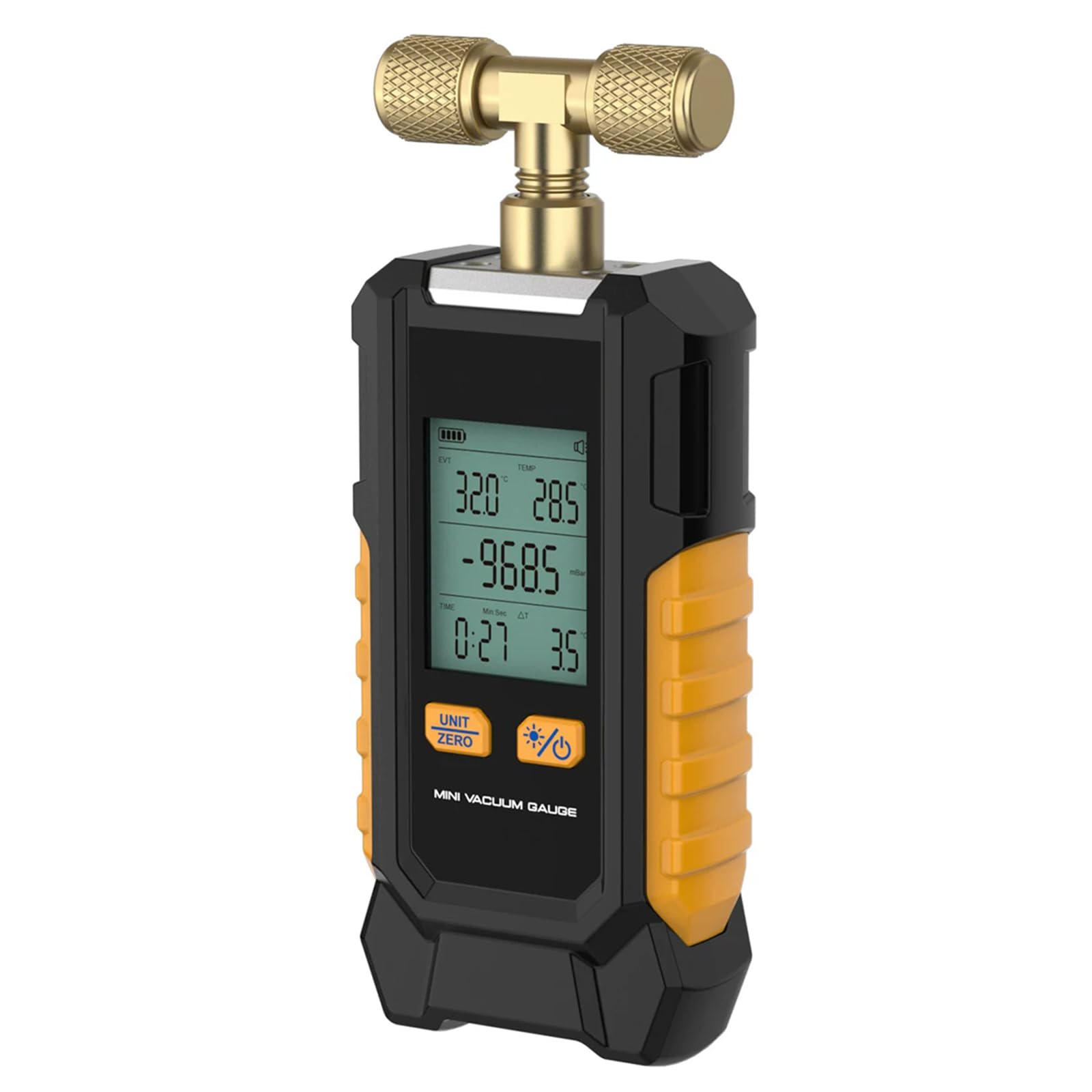 Vacuómetro Digital, Detector De Fugas De Calibración Automática, Con 6 Unidades Conmutables, Precisión ±0,1%, Pantalla Lcd Retroiluminada, Herramienta De Diagnóstico Hvac
