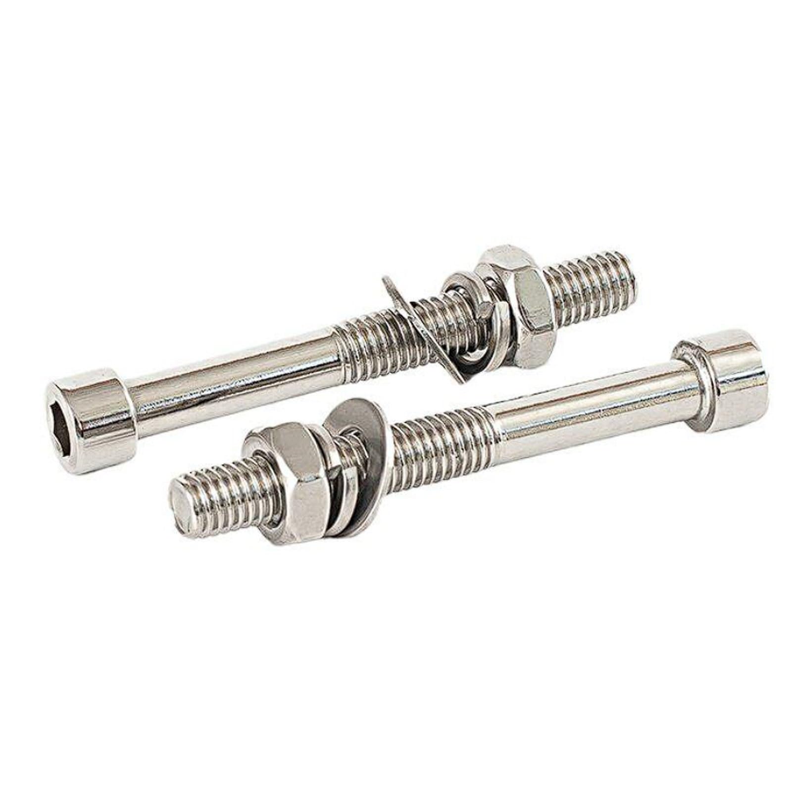 Kit de tuercas y tornillos cabeza hueca hexagonal M6 o M8 acero inoxidable 201, 20 juegos, pernos Allen semiroscados(M8*100 (20 sets))