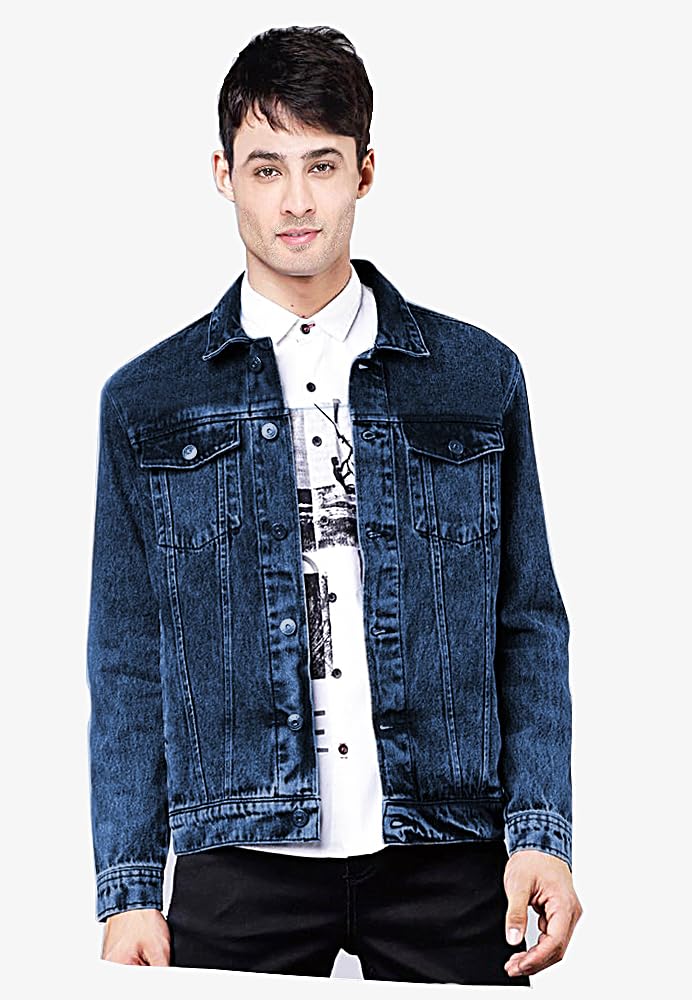 Men Regular Fit Washed Full Sleeve Denim Jacket-picture-10