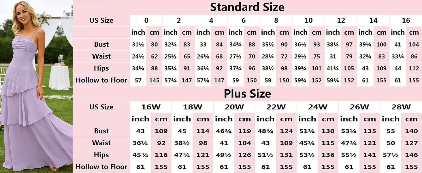 Tiered Ruffle Prom Dresses for Women Chiffon Spaghetti Straps Formal Evening Dress Long