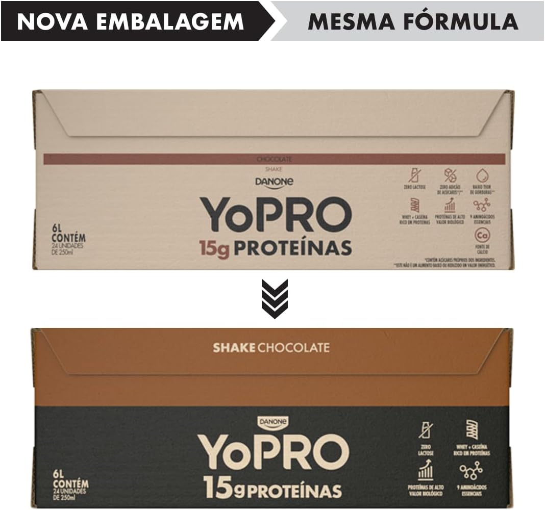 Pack YoPRO Bebida Láctea UHT Chocolate 15g de proteínas 250ml - 24 unidades