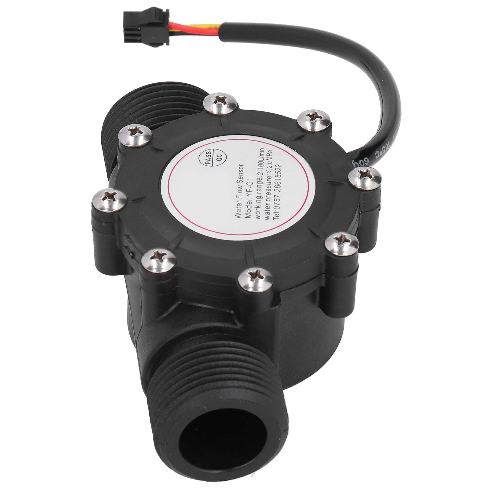 YF-G1 G1 Zoll Außengewinde Wasserdurchflusssensor Hall-Durchflussmesser Zentrale Klimaanlage Schwimmbad-Durchflussmesser DC3-24V