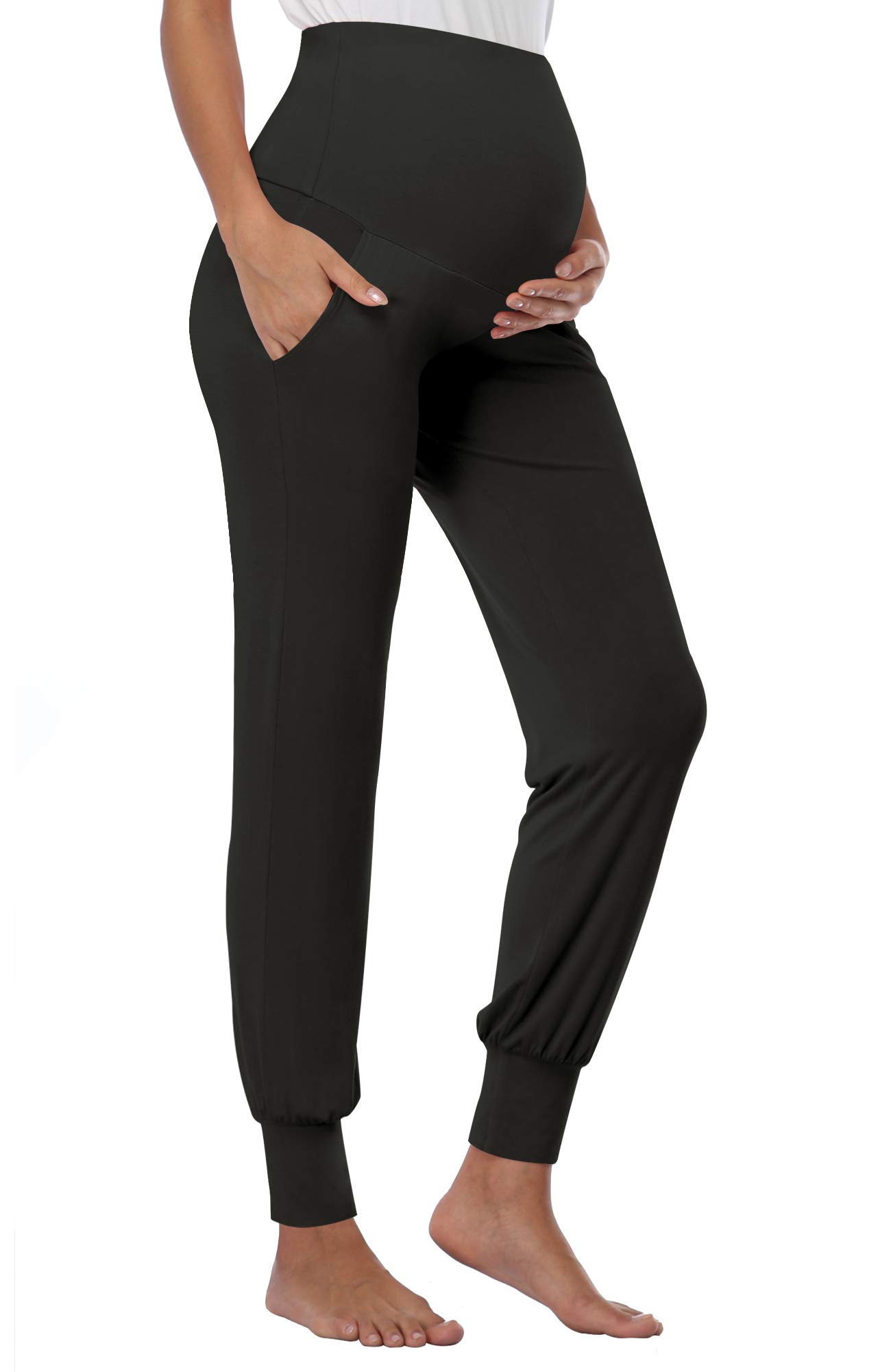 PACBREEZE Women's Maternity Pants Comfy Stretchy Casual Pajama Workout Joggers Pregnancy Lounge Pants