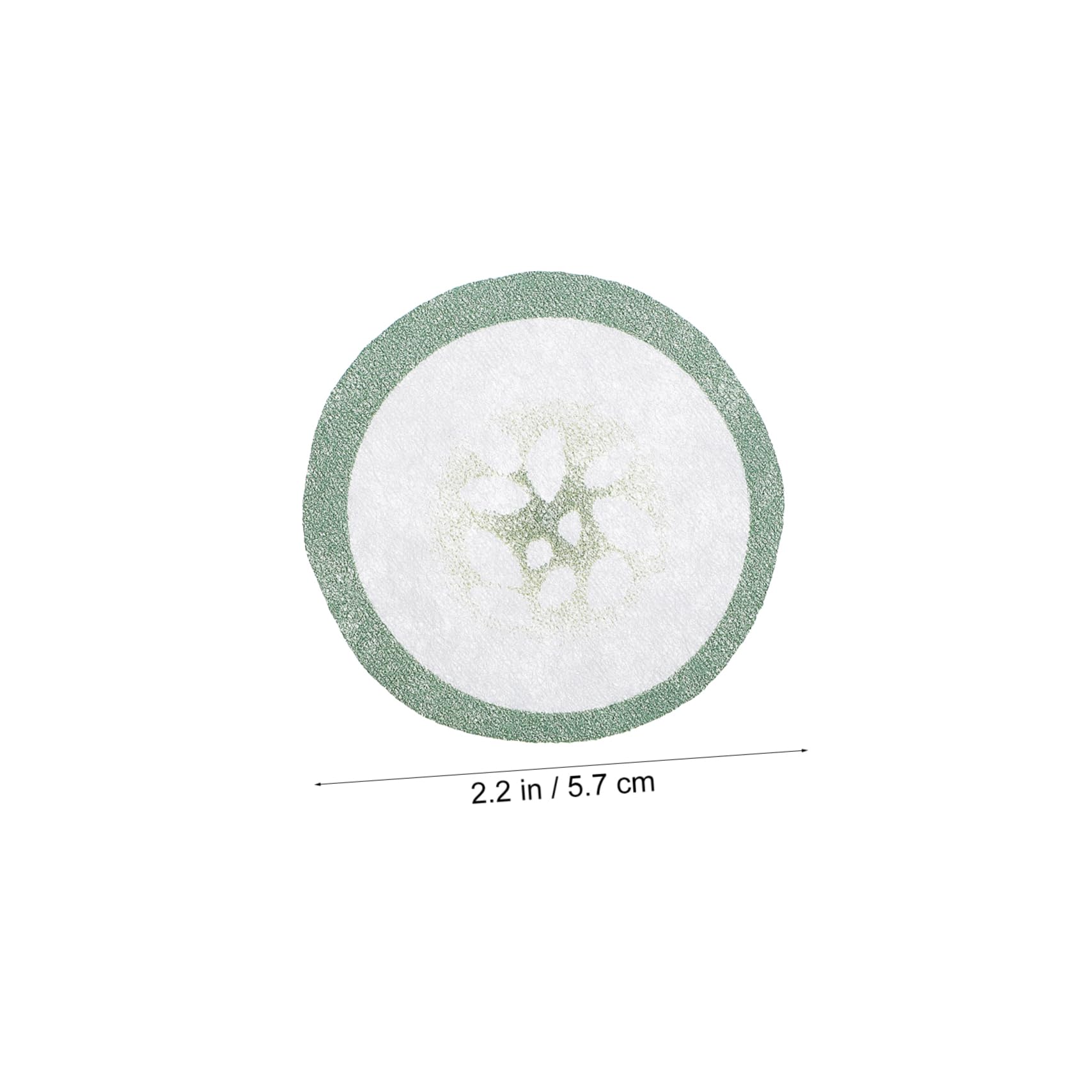 Beavorty 100Pcs Cucumber Shaped Non Woven Eye for Skin Use Printed Eye Paper Gentle Skin for Relaxation and Pampering