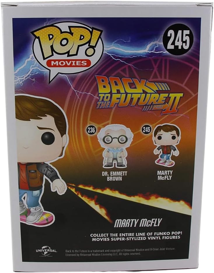 Funko Pop Movies Back To The Future 2 Marty McFly On Hoverboard Exclusive Vinyl Figure