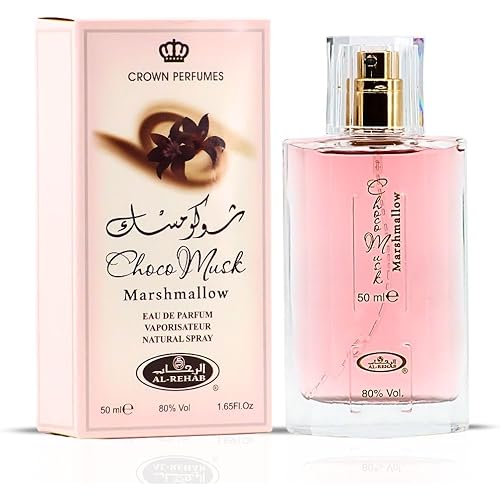 Al-Rehab Choco Musk Marshmallow Eau de Parfum for Women - 50ml (1.65 oz) | Gourmand Perfume with Strawberry, Marshmallow & Cocoa | Sweet, Fluffy & Addictive | Long-Lasting Arabian Dessert Scent