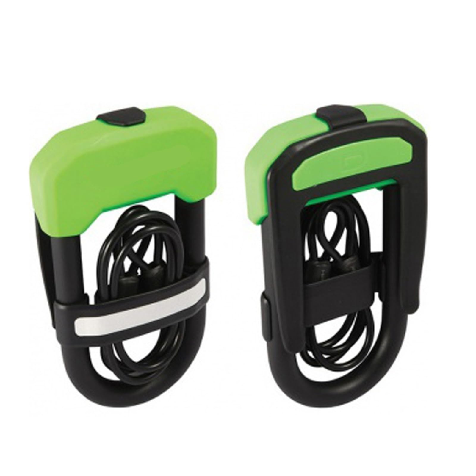 Motorcycle Handlebar Lock U Lock Cable, MTB Motorcycle Portable Zinc Alloy Helmet Motorbike Lock Security(Green)