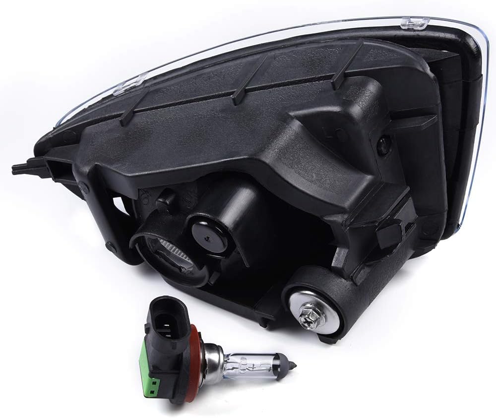 PIT66 Front Bumper Fog Lights, Compatible with 2004-2005 Honda Civic 2/4 Door Models Only (NOT Fit Si Models) Clear Lens Bumper Fog Light Lamp Assembly Driver & Passenger Side Left/Right