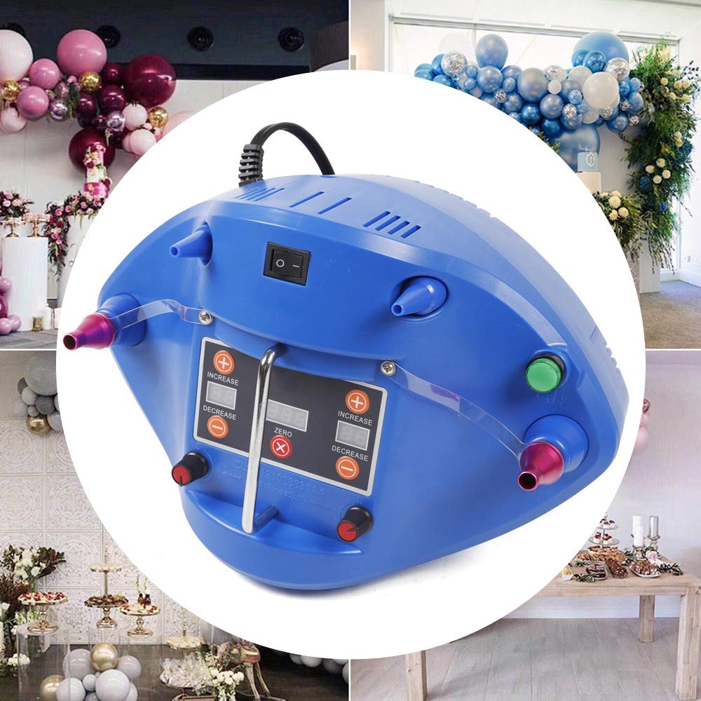 MINRS Elektryczna pompka do balonów, 1200 W, 220 V, przenośna pompka do balonów, cztery balony jednocześnie nadmuchiwane, na urodziny, imprezę, wesela