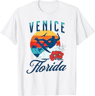 Venice Florida Beach Surf Summer Vacation Vintage T-Shirt