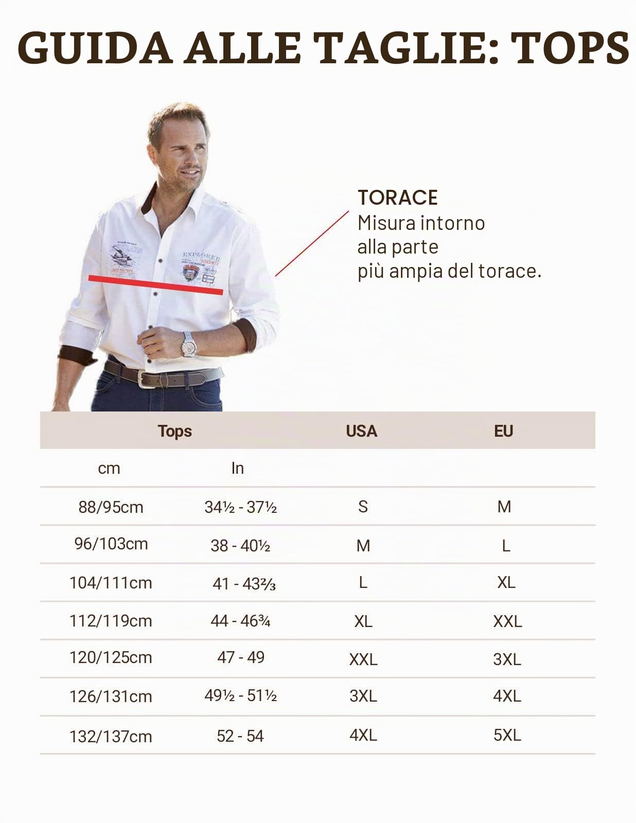 ATLAS FOR MEN - Set di 5 T-Shirt a Maniche Lunghe - Disponibili nelle Taglie Grandi